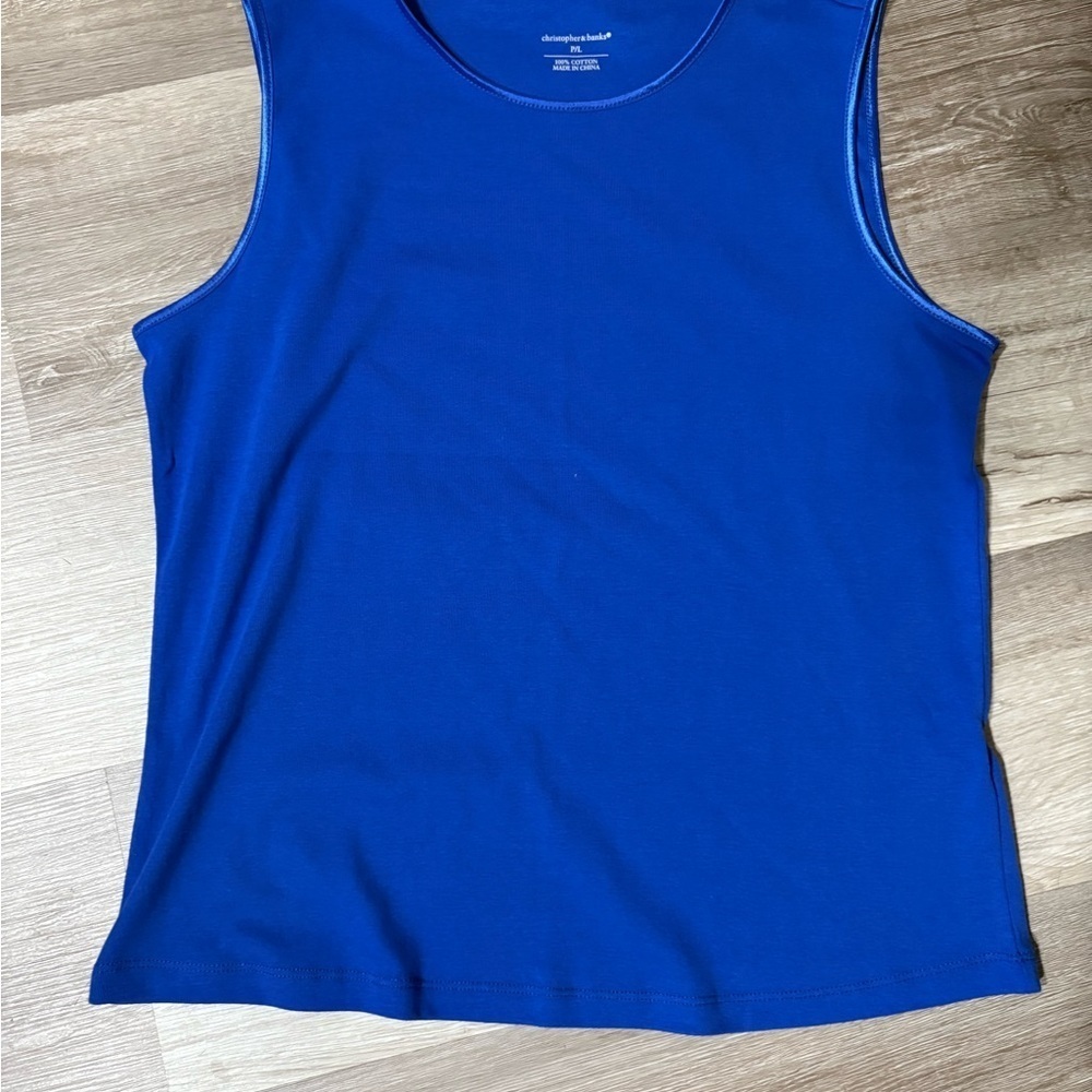 Christopher & Banks Royal Blue Cotton Top